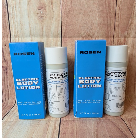 Rosen Skincare Other - 2 PK Rosen Skincare Electric Body Lotion Bump/Scar Prevention 6.7oz ea
